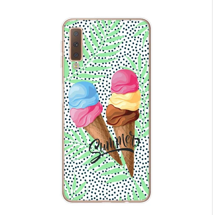 Летний Пляжный чехол Hawaii Aloha Sea Ocean для Samsung Galaxy A7 2018 A750 A10 A30 A50 2019 A6 A8 Plus прозрачный