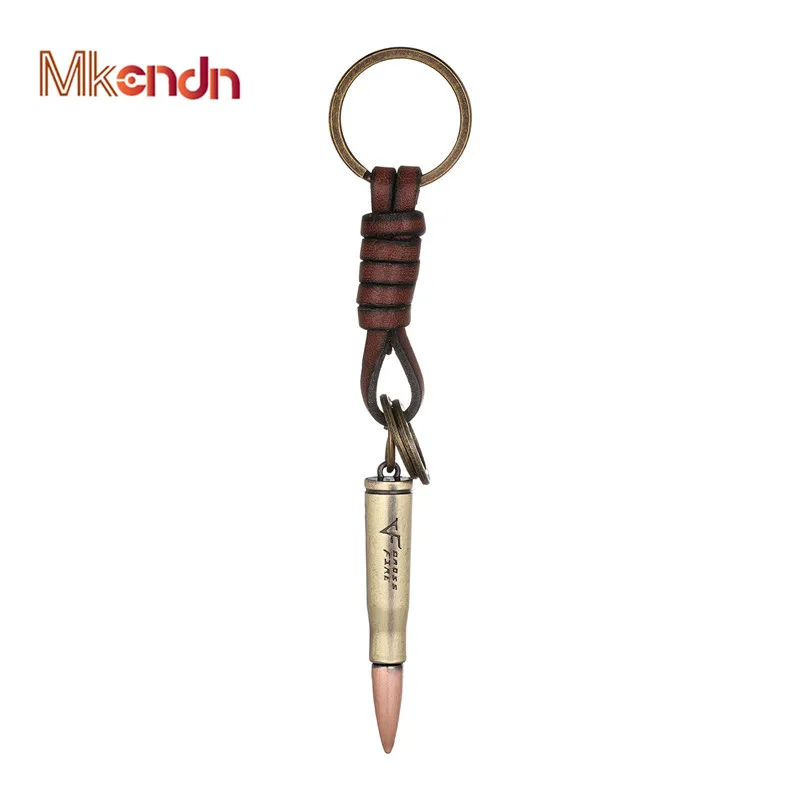 MKENDN из популярной игры Творческий цепочка для ключей с пулей Ретро золото со