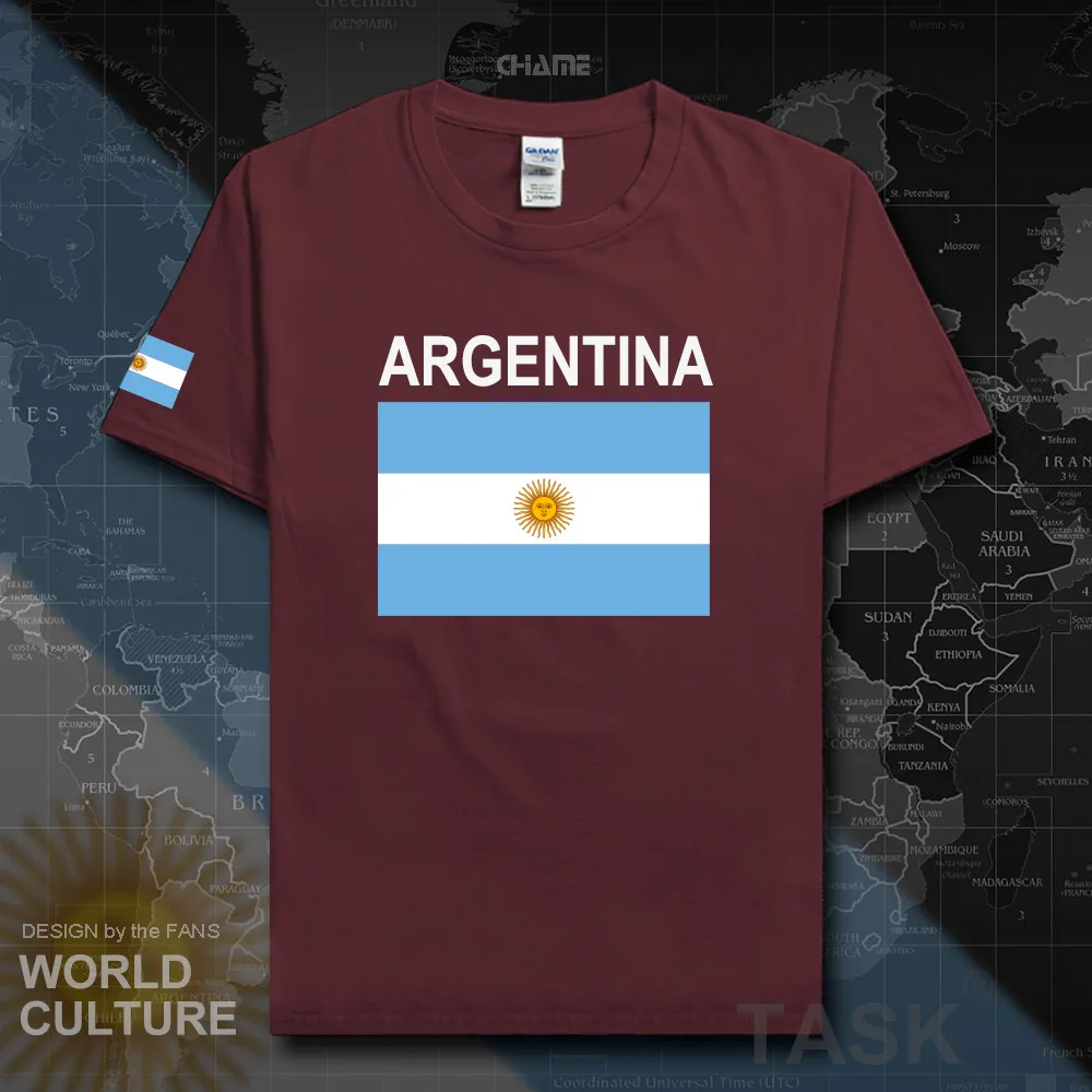Argentina Мужская футболка Аргентинская коллекция 2017 года Спортивная команда 100%