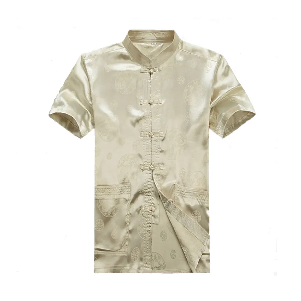 Новинка лета 2018 костюм из вискозы и льна Тан куртка Мужская утренняя одежда с