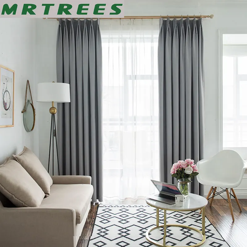 MRTREES современные шторы блэкаут для гостиной спальни Шторы s Спальня обработки