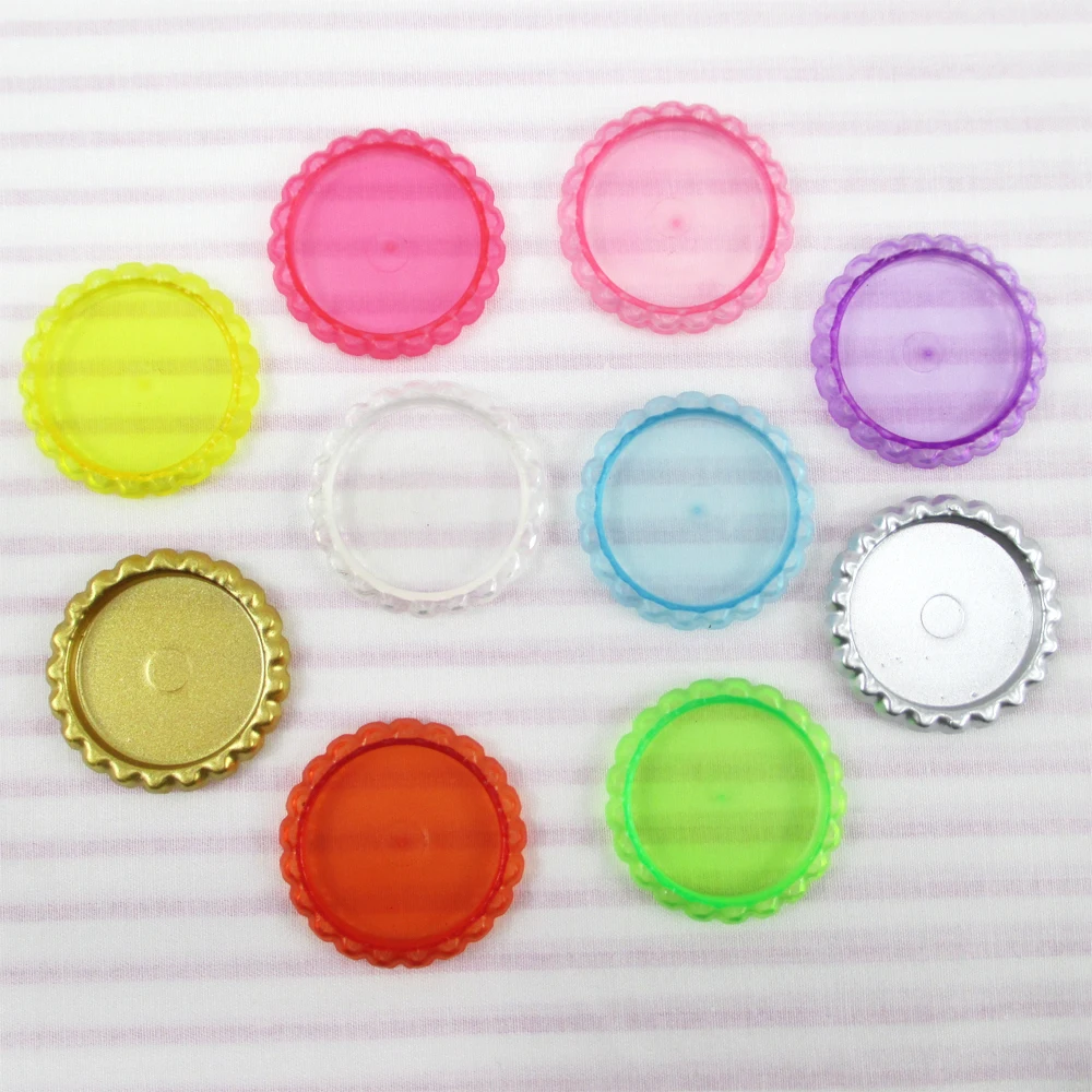 Давид аксессуары 25 мм пластиковые карамельные цвета плоские Bottlecaps для Diy Hairbow Подвеска для изготовления ювелирных изделий Аксессуары для ожерелья, 50Y52345