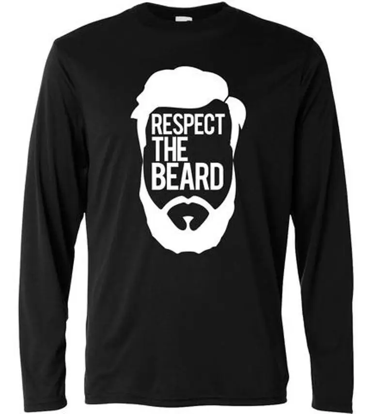 Футболка MAGLIA MAGLIETTA MANICHE LUNGHE UOMO BARBA FRASE DIVERTENTE lm240|Мужские футболки| |