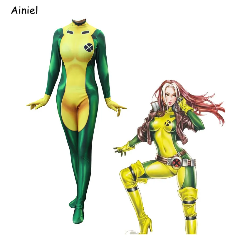 Костюмы для косплея X-Men изгой Анна Мари Феникс мистический шторм костюмы зентай