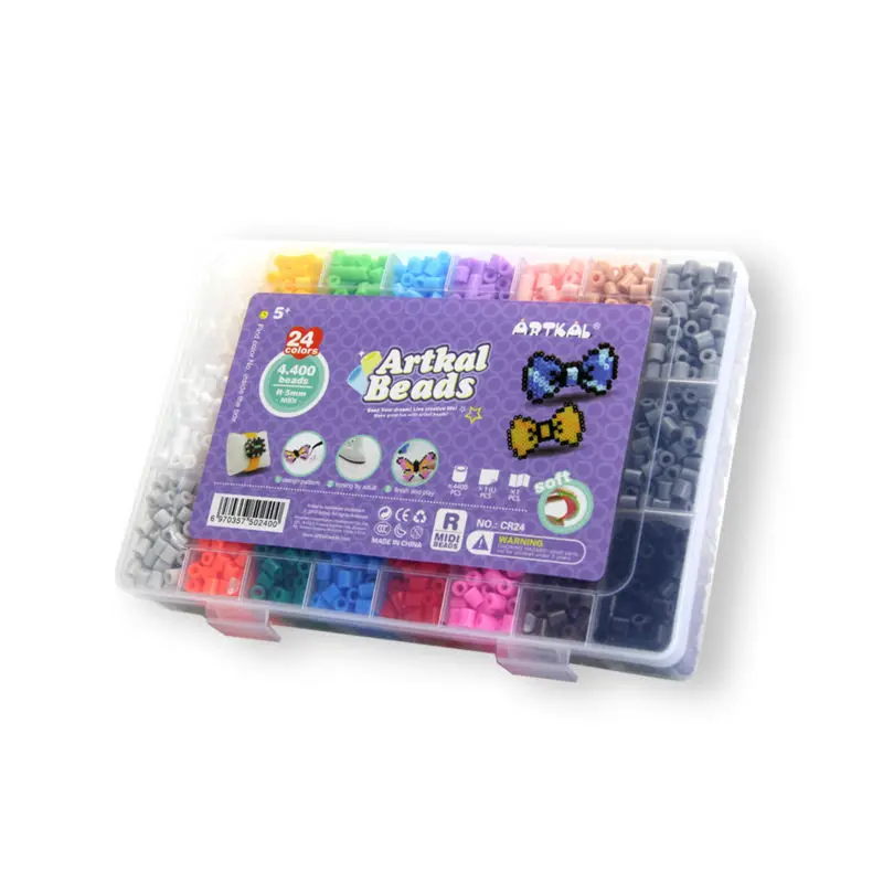 Бисер Artkal 24 Color Box Set R 5mm Soft Perler наборы бусин CR24|perler beads kit|perler beadsartkal |