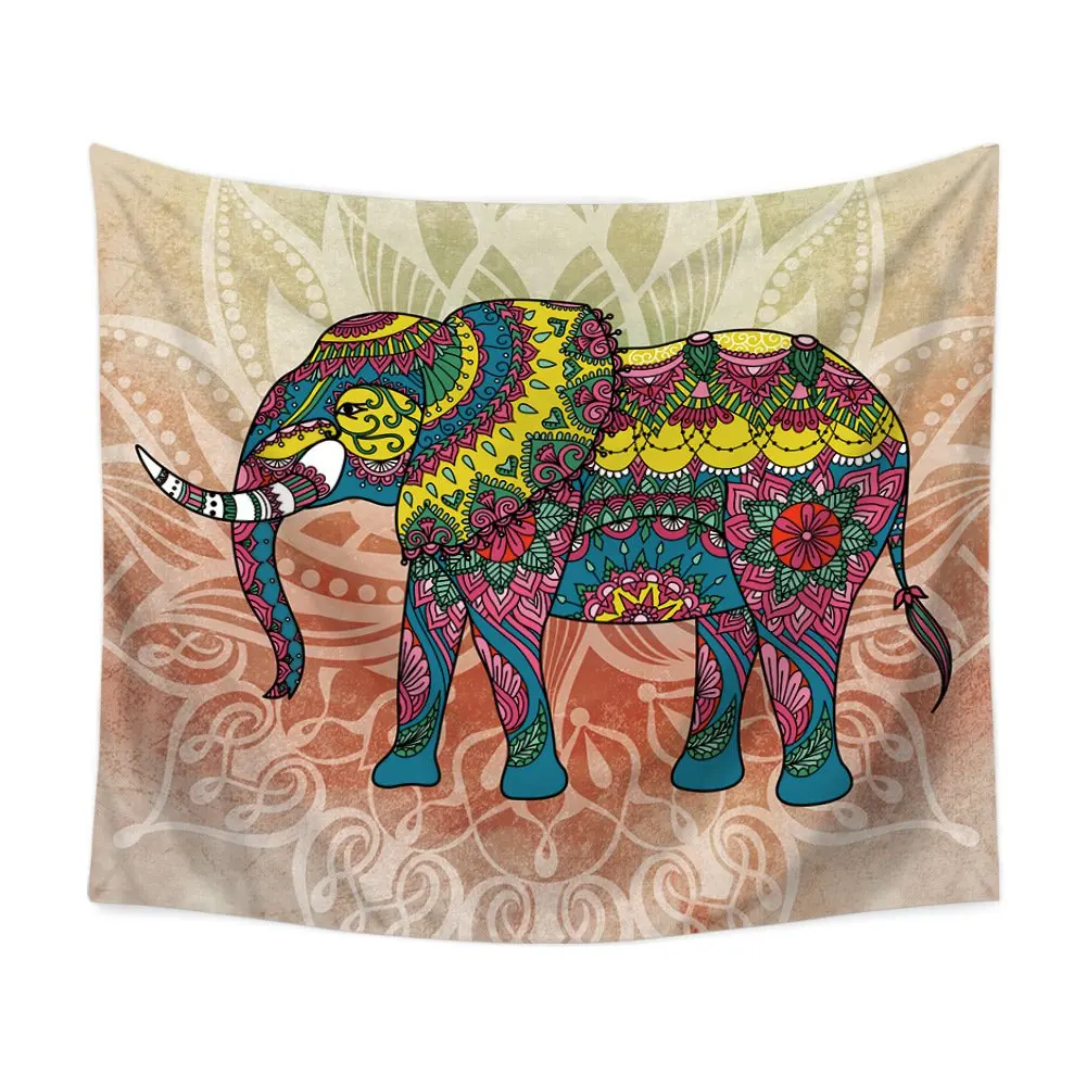 

PLstar Cosmos Watercolor Elephants Tapestry 3D Printing Tapestrying Rectangular Home Decor Wall Hanging New style-5