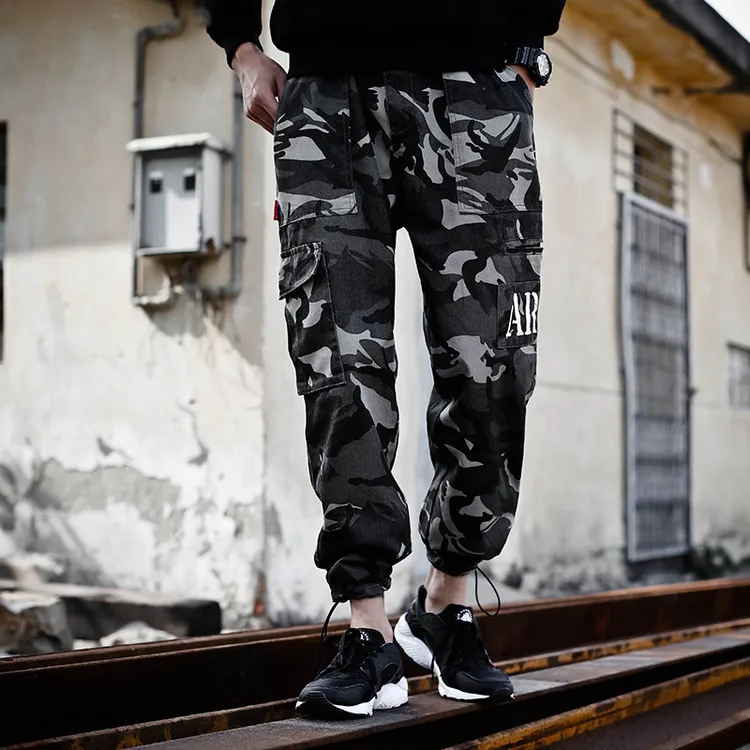 4 Colors Men casual Army jogger pants Young Solid Camo Cargo Joggers Pants | Мужская одежда