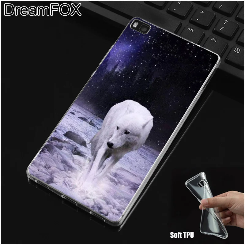 DREAMFOX M341 Luxurious Wolf Soft TPU Silicone Case Cover For Huawei P8 P9 P10 Lite Plus 2017 Honor 8 Pro 9 6X |
