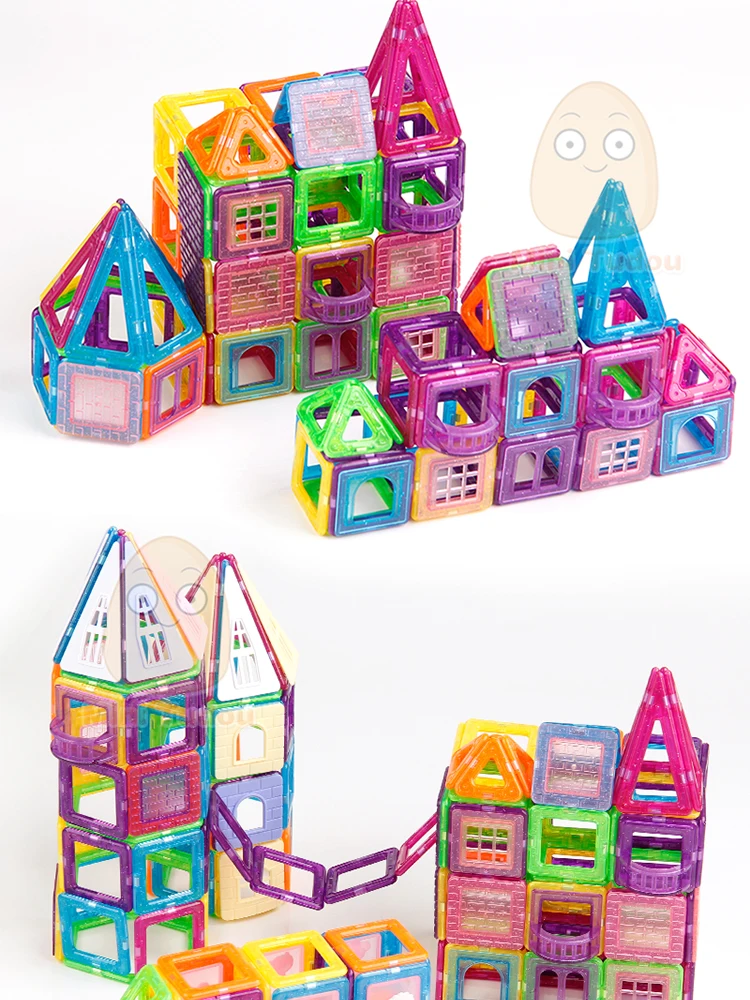 Mini Tudou 72-240 шт. магнитные блоки, Мини Магнитный конструктор 3D модель магнитные блоки образовательные игрушки для детей