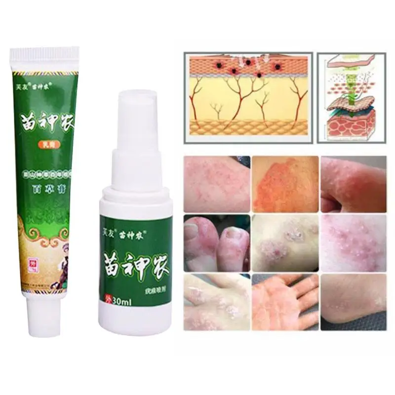 Лечебный спрей для лечения экземы дерматита и репродуктивной кожи 15 г + 30