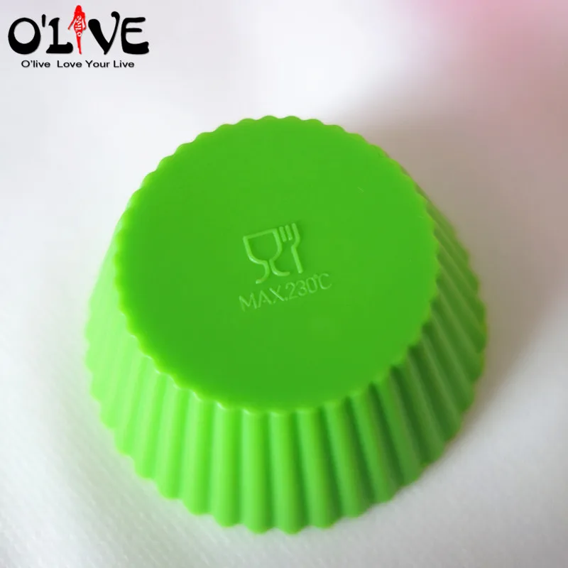 6 шт. силиконовая форма для торта трафарет 7 см круглые силиконовые чашки кексов