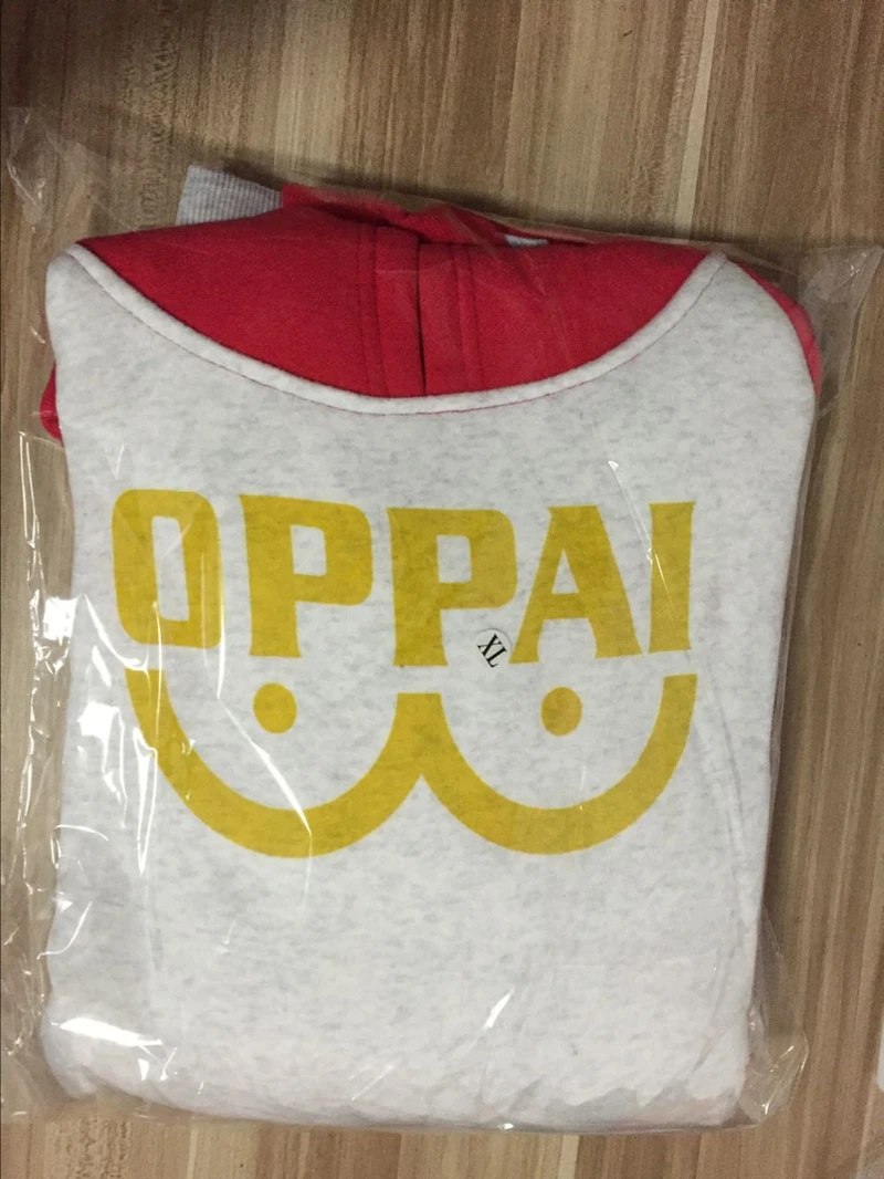 Один удар человек Сайтама Oppai толстовка с капюшоном S/M/L/XL Размер Косплэй костюм