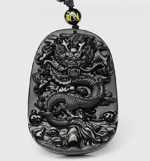 + Дракон из обсидиана карта злой Сейф натуральный бразильский кулон|dragon naturally|pendant