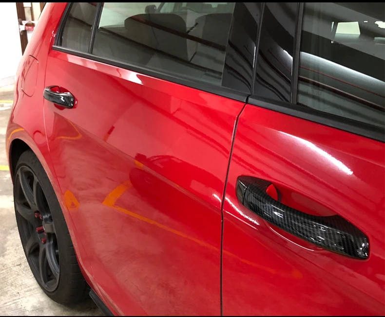 Автомобильный Стайлинг дверные ручки чаши чехол накладка для Volkswagen Golf 7 MK7 дверная ручка рамка покрытие стикер для отделки Авто Запчасти