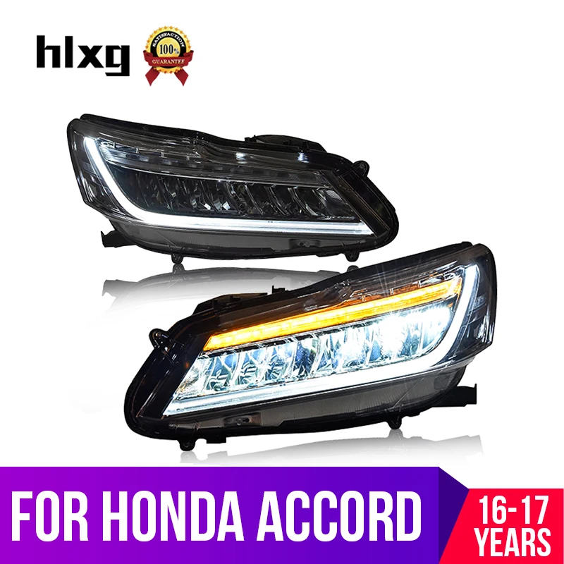 Hlxg 2шт светодиодный головной светильник LED для Honda Accord 2016 2017 s Angel Eye автомобильные
