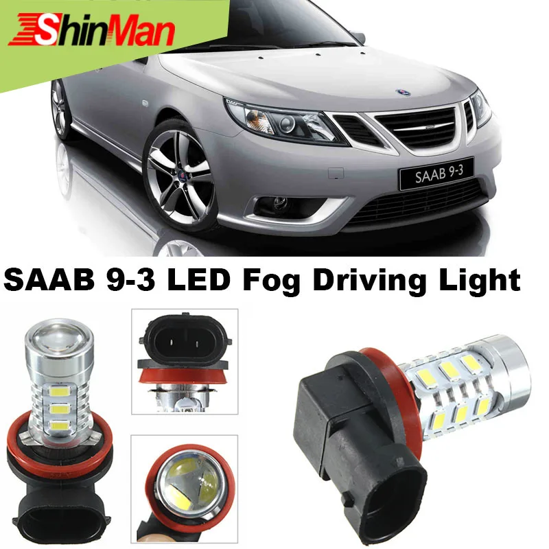 Светодиодный фонарь ShinMan 2X H8/H9/H11 PGJ19 H8 Bulbs15W для 2010 Saab 9-3 2 0 T седан аксессуары