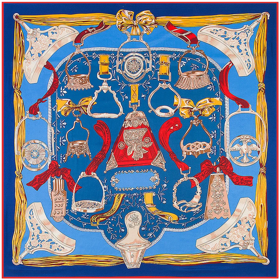 Хит! Красивые шарфы 130*130 см для женщин новая мода саржевая шелковая цепь