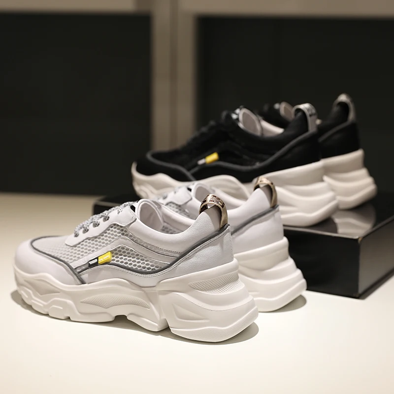 Royal Belle Mesh Platform Sneakers Shoes Female 2019 Casual Sport Hollow Breathable Dad Light Fashion Espadrilles Women | Обувь