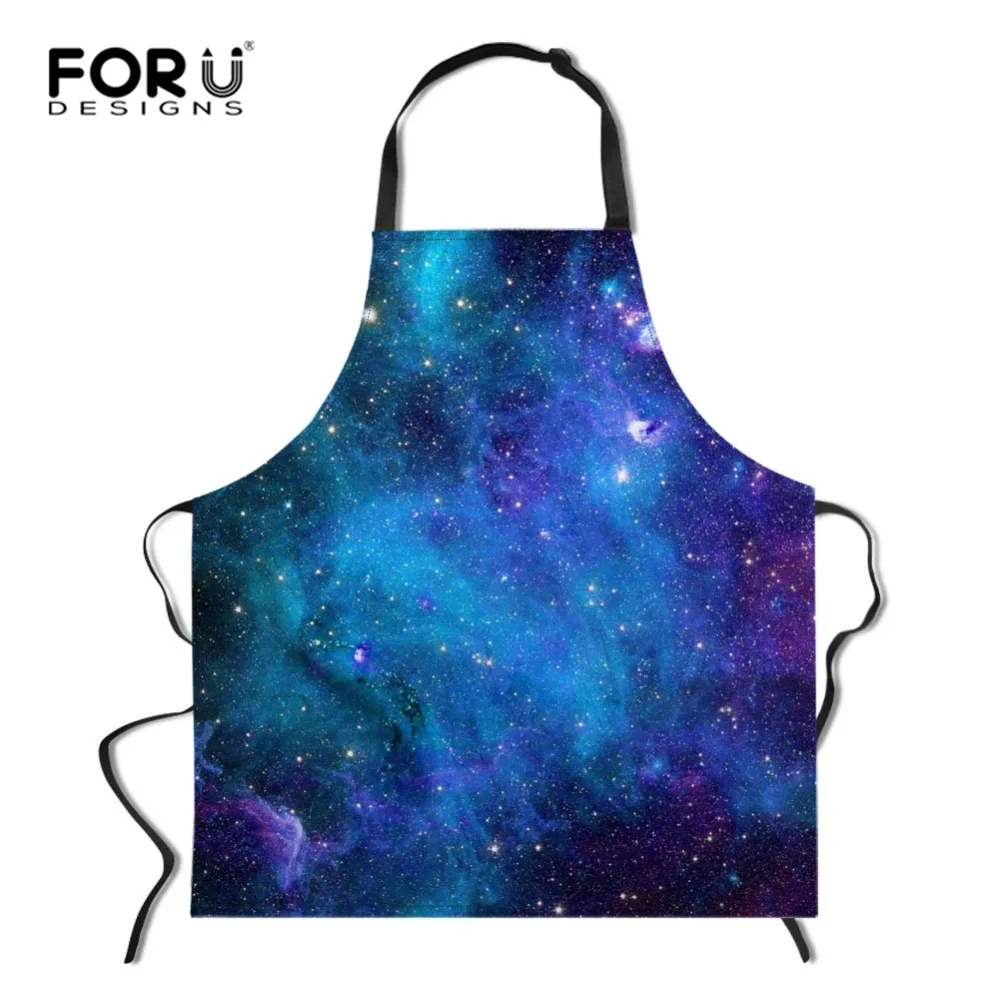 FORUDESIGNS/фартук для готовки космическая галактика кухня вечеринка выпечки женские