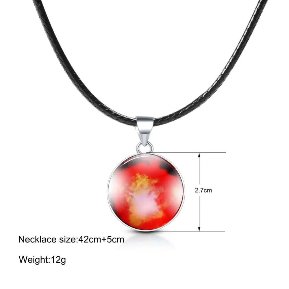 New Fashion 6 Style Galaxy Glass Pendant Outer Space Necklace Universe Jewelry Black Leather Rope Handmade Choker Gift | Украшения и