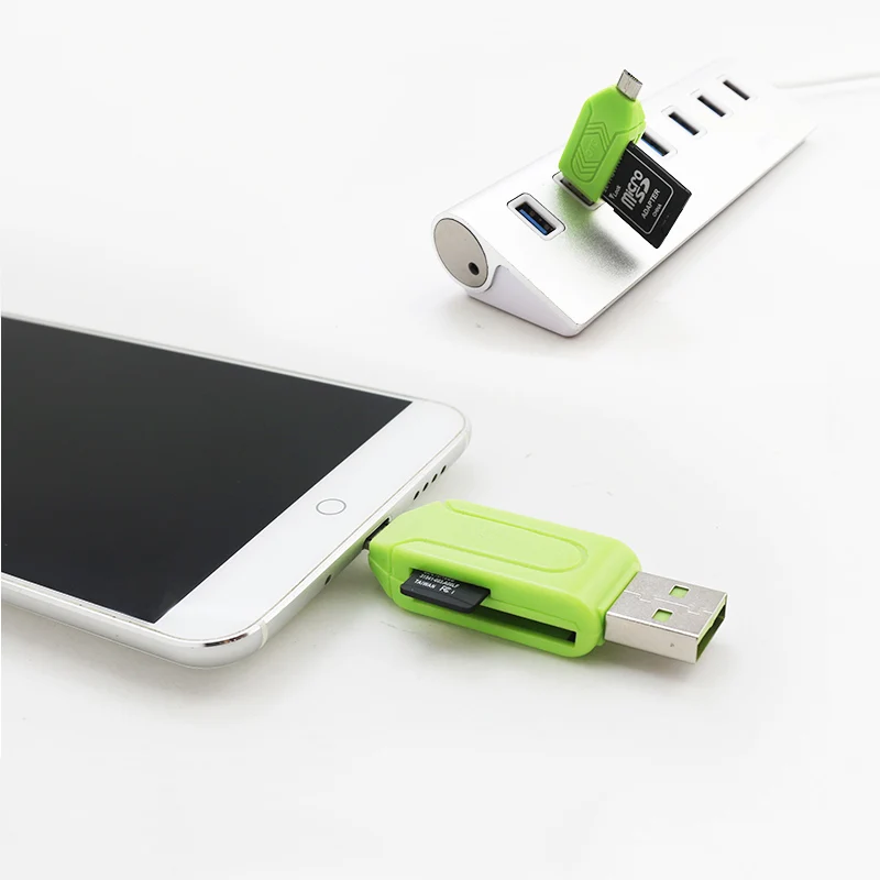 Sovawin Универсальный кардридер Micro USB OTG SD TF 4 в 1 мобильный телефон компьютер 2 0 карта