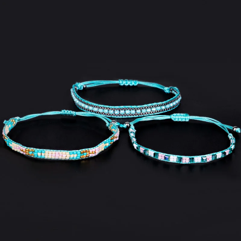 Богемные серые бусины Миюки раньше для женщин Регулируемый Шарм сделай сам