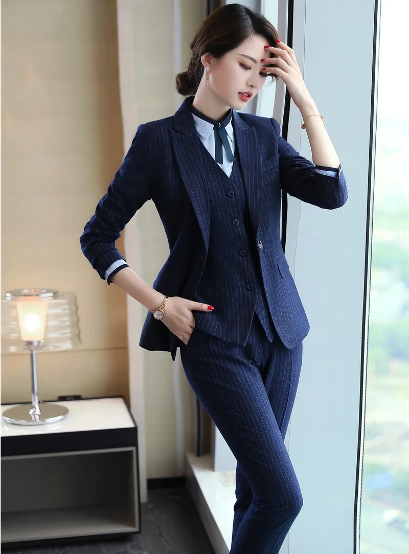 

Ladies Office Work Wear Business Suits With Jackets And Pants Uniform Designs Pants Suit Trousers Set Formal Blazers