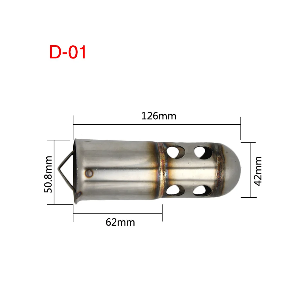 D ZSDTRP 1Pcs Exhaust Pipe Baffte Silencer 51/60MM Universal Exhaust Motorcycle Muffler Insert DB Defender DB Killer Silencer - Цвет: D