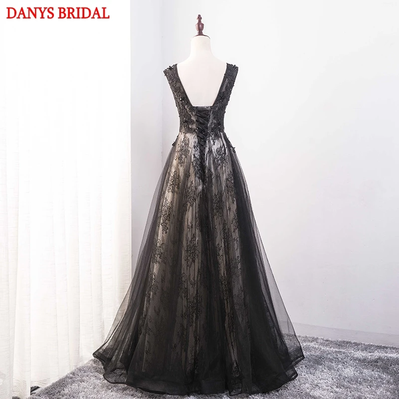 Черные кружевные платья для матери невесты свадеб элегантные трапециевидные