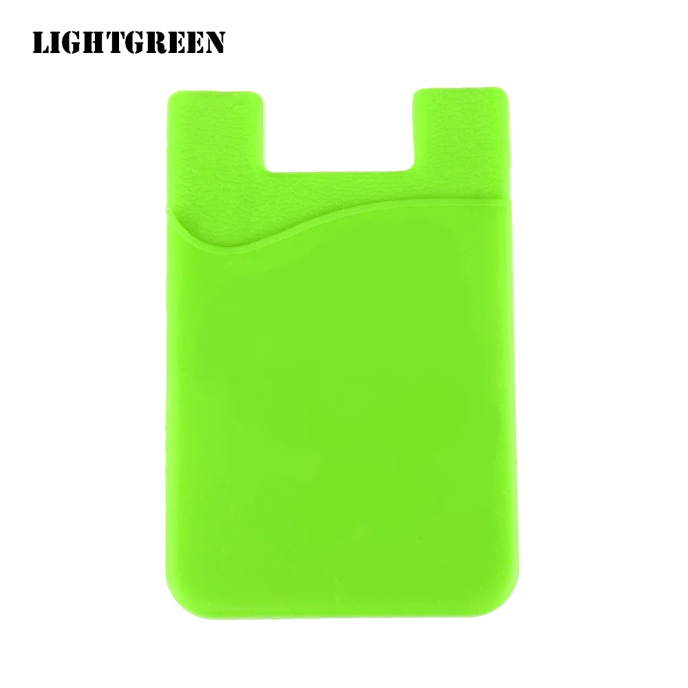 Light Green 2 шт., Модный мягкий чехол для карточек, наклейка на заднюю крышку, держатель для карт, чехол для мобильного телефона, мобильных устройств, Чехол для карт - Цвет: Light Green