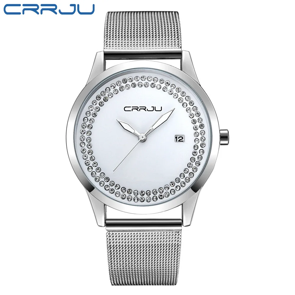 Часы женские кварцевые с сетчатым браслетом из нержавеющей стали|wristwatch brand|wristwatch