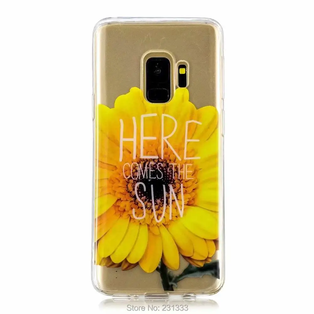 Фото Мягкий TPU IMD чехол C ku с цветочным рисунком для Samsung Galaxy S9 PLUS S8 A8 2018 A5 2017 A3 J3 J510 J5 J7