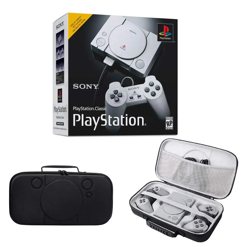 Чехол для хранения идеальная защита Sony Playstation Classic Mini Console 2 контроллеров и других