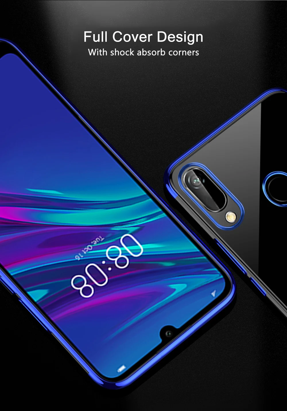 Силиконовый чехол для huawei Honor 8a Pro, чехол-бампер, противоударный, прозрачный, TPU, тонкий чехол для huawei Y6 Y 6 Pro Prime, чехол