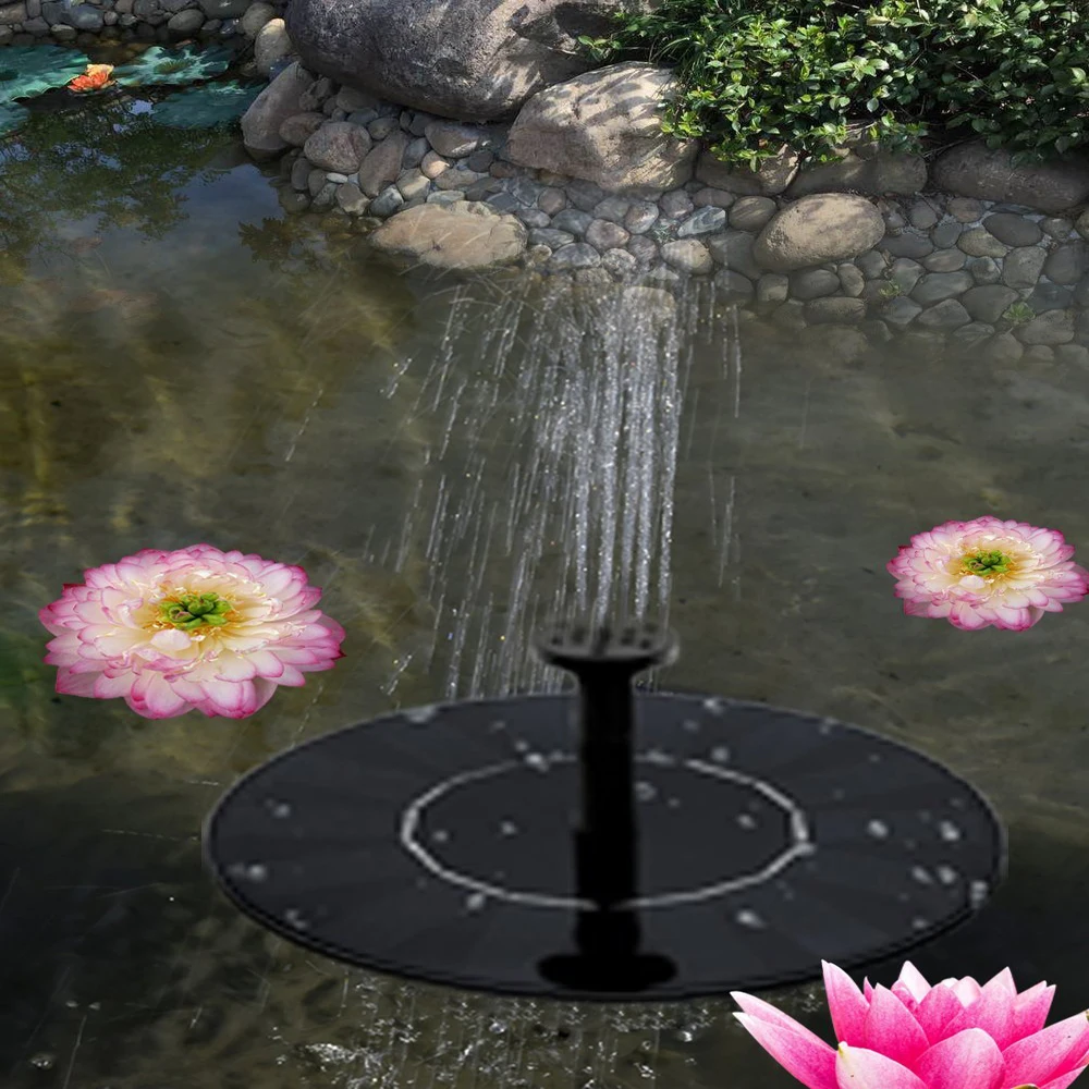 Водяной насос на солнечной батарее Birdbath круглый маленький пруд украшения сада