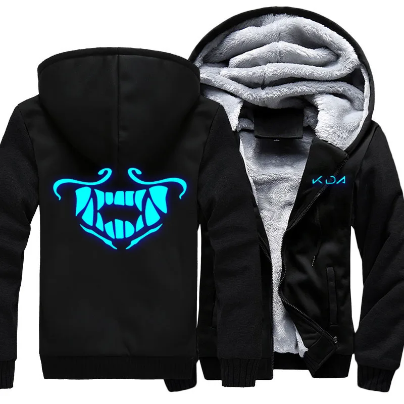 Игра KDA K/DA Akali маска светящаяся толстовка с капюшоном мужская куртка Верхняя