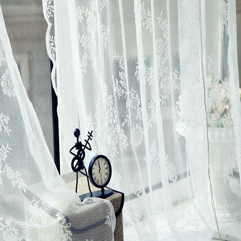 КРУЖЕВНЫЕ ШТОРЫ с цветами для гостиной спальни отвесная кухня занавески