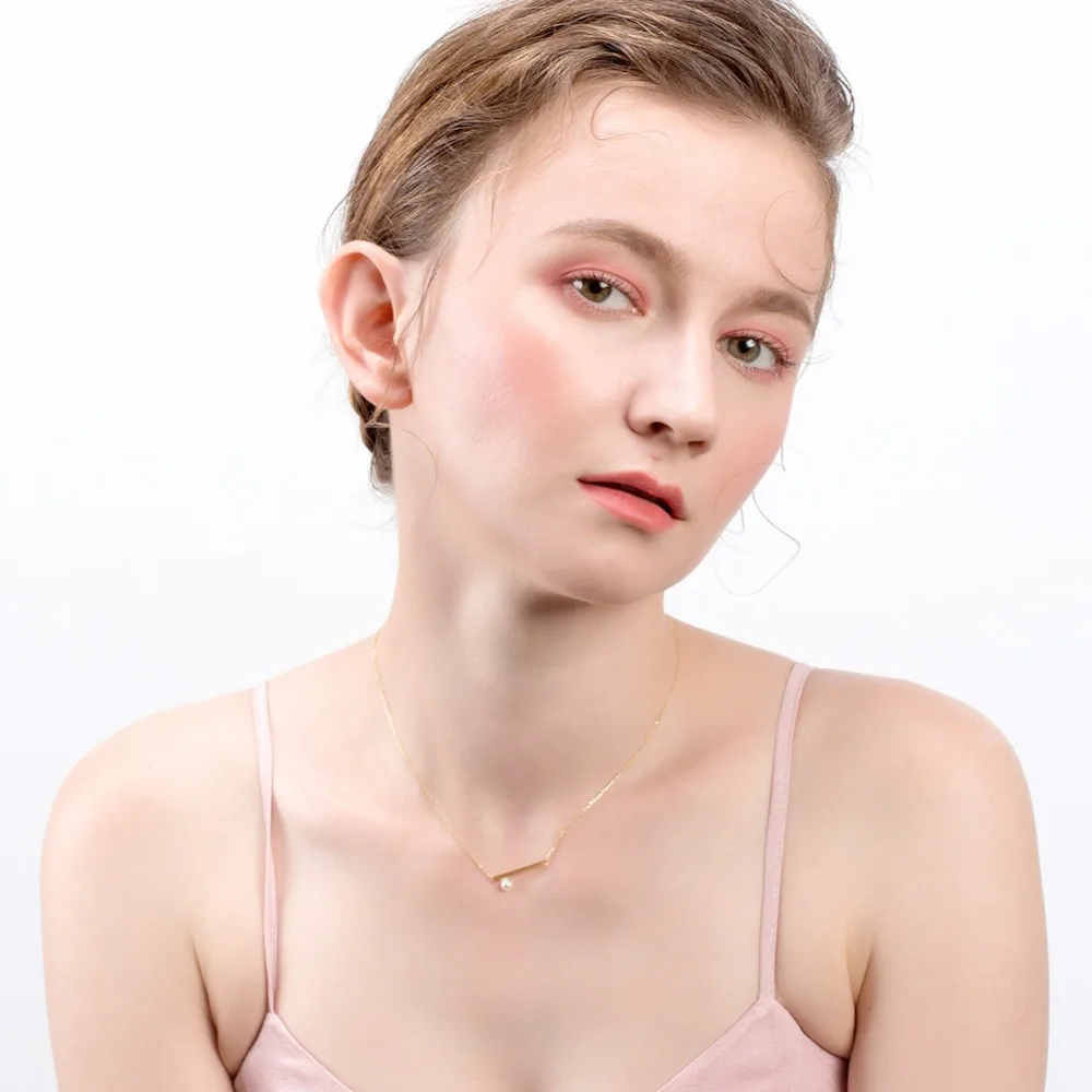 ORSA JEWELS Новое поступление бар& подвеска из перламутровой жемчужины ожерелье для женщин 925 серебро ожерелье модные вечерние ювелирные изделия SN152
