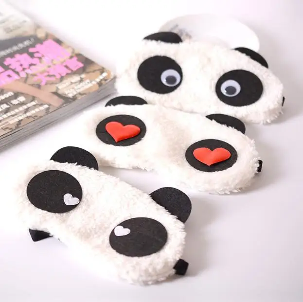 Лидер продаж 3 шт./лот милая маска для сна с изображением панды и глаз мягкая