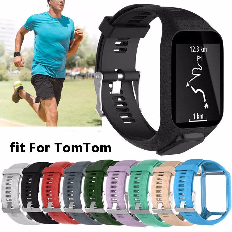 Оригинальные спортивные GPS-часы TomTom Runner 2 / 3 Spark/3 10 цветов сменный силиконовый