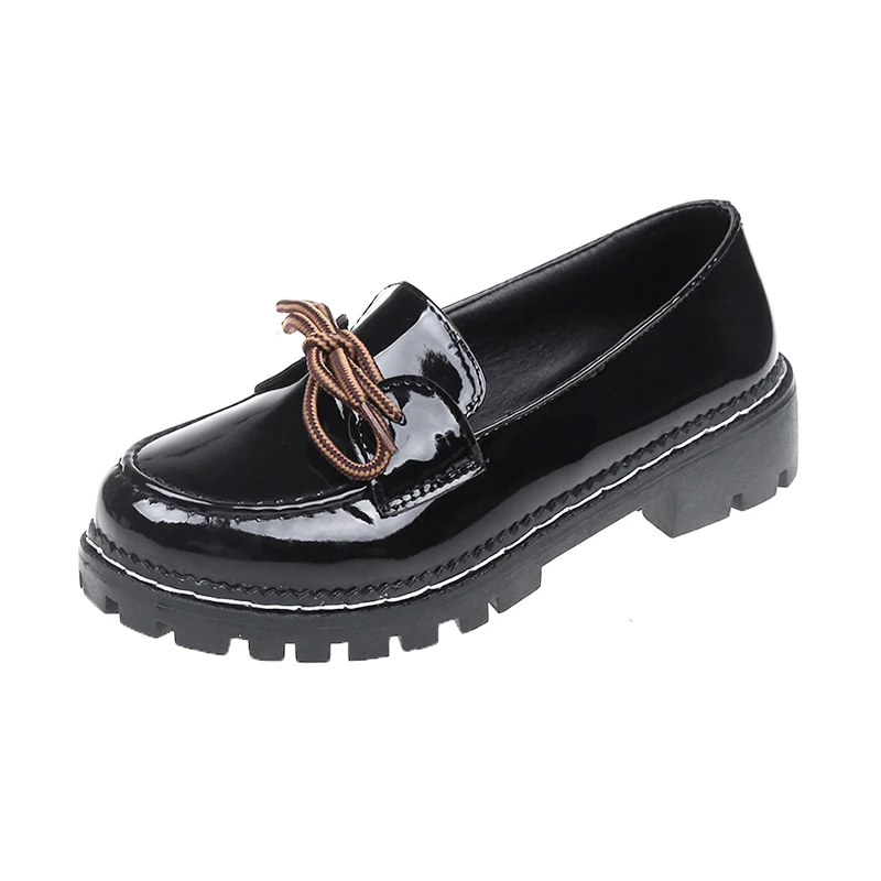 

New British wind female casual shoes comfortable professional black single shoes.