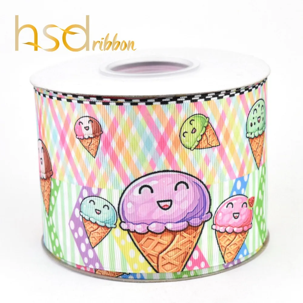 HSDRibbon пищевой стиль 22 мм 38 75 теплопередача напечатанная на Grosgrain ленты | Дом и сад