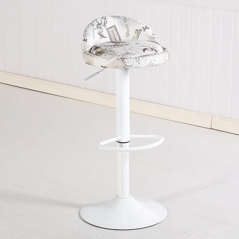 Льняной винтажный барный стул из нержавеющей стали 15 цветов вращающаяся