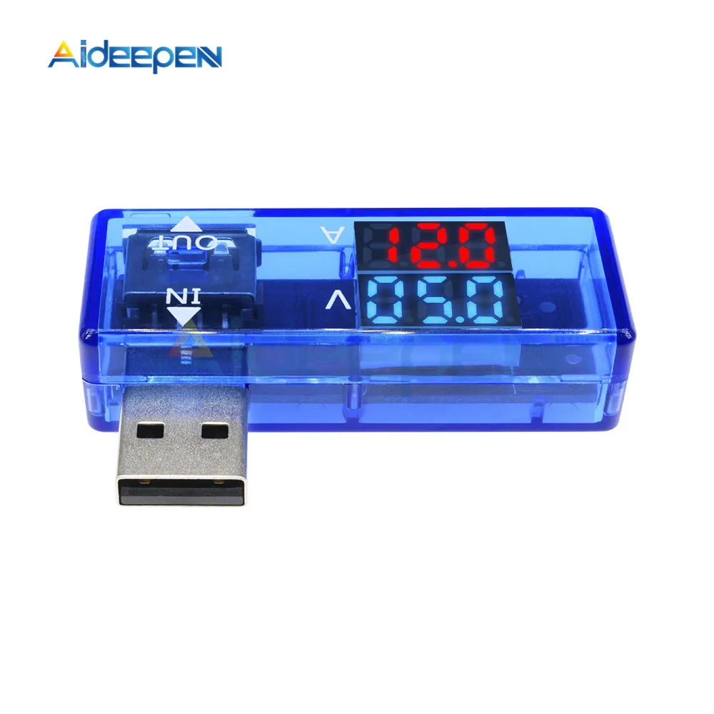 Мини 5 в двойной цифровой вольтметр Амперметр Красный Синий USB измеритель напряжения тока тестер детектор мобильное зарядное устройство для телефона доктор