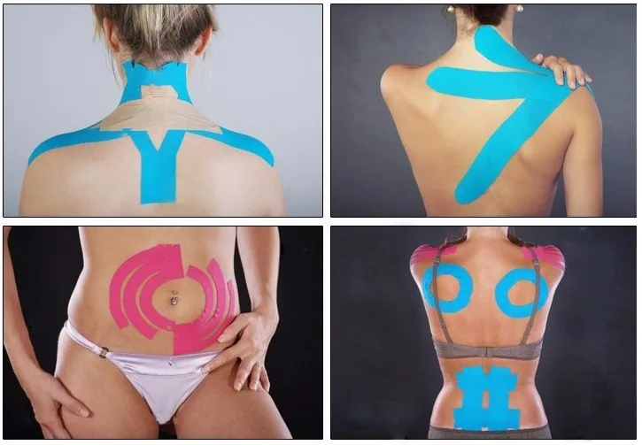 10 см x 5 м Спортивная Кинезиология KT kinesioTape хлопковые эластичные наклейки с отверстиями для мышц клейкая повязка Натяжная травма поддержка