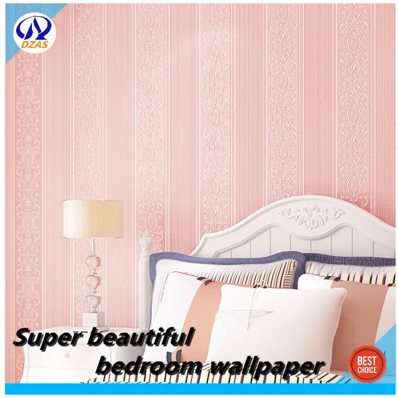 

Free shipping Vertical striped modern non woven wallpaper 3D bedroom wallpaper living room TV background wall wallpaper