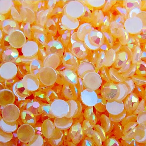 

Free shipping! 2mm ~6mm,Jelly Champagne AB Color Flat back Acrylic Nail Art beads Decoration.1000~50000pcs/lot