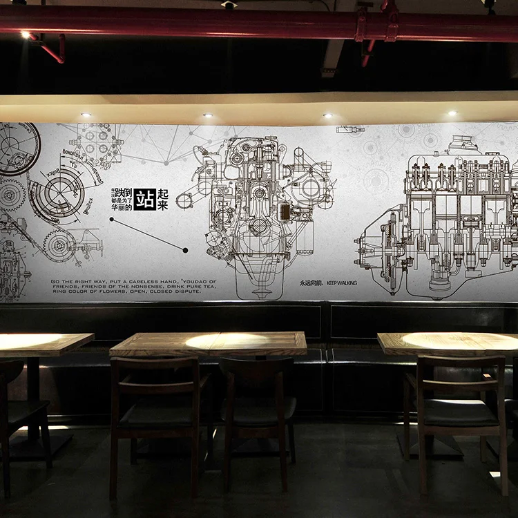 3d настенная автомобильная техника запчасти скетч панели для баров и кафе