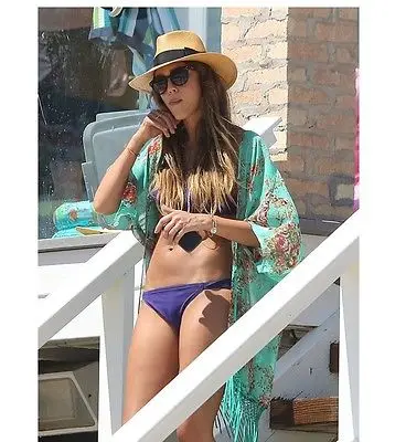 2017 NEW Summer Floral Beach Cover Up Bikini Bathing Suit Ups BeachWear Tassel Trim Swimsuit Coverup Dress |