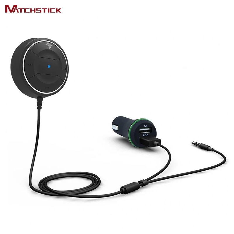 Автомобильный комплект Bluetooth V4.0 AUX NFC WirelessMusic Аудио приемник адаптер Hands free 3 5 мм